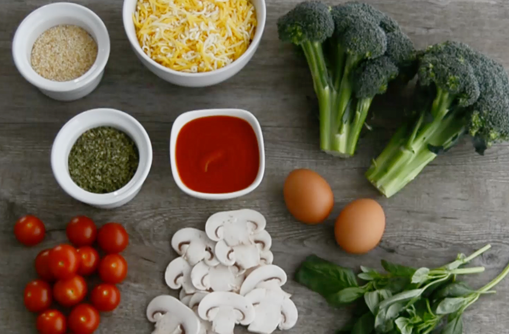 Pizza saludable con masa de brócoli