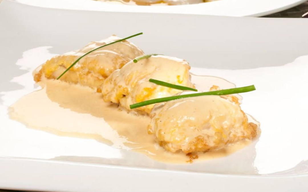 Receta de rape con crema de verduras
