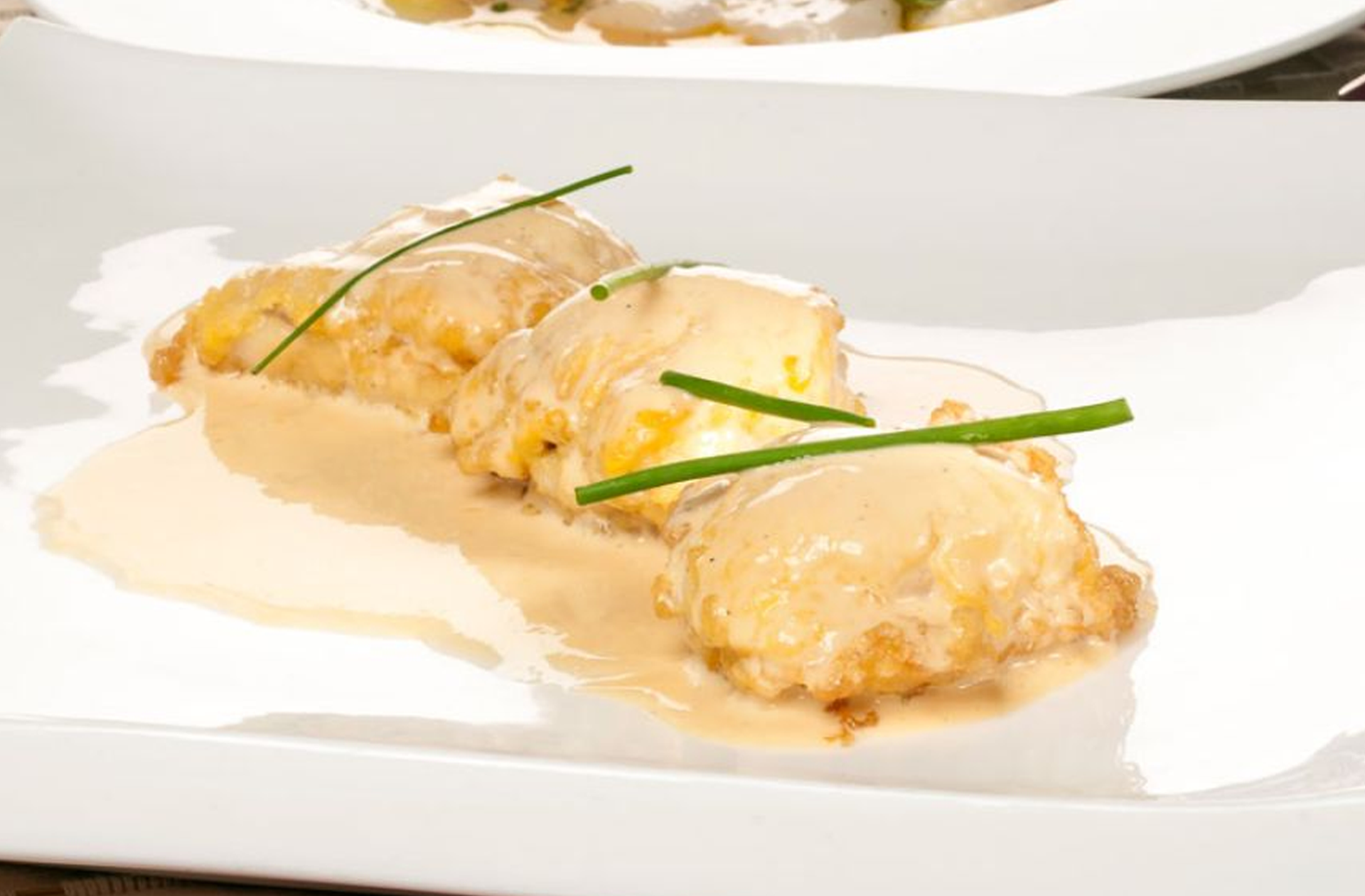 Rape con crema de verduras