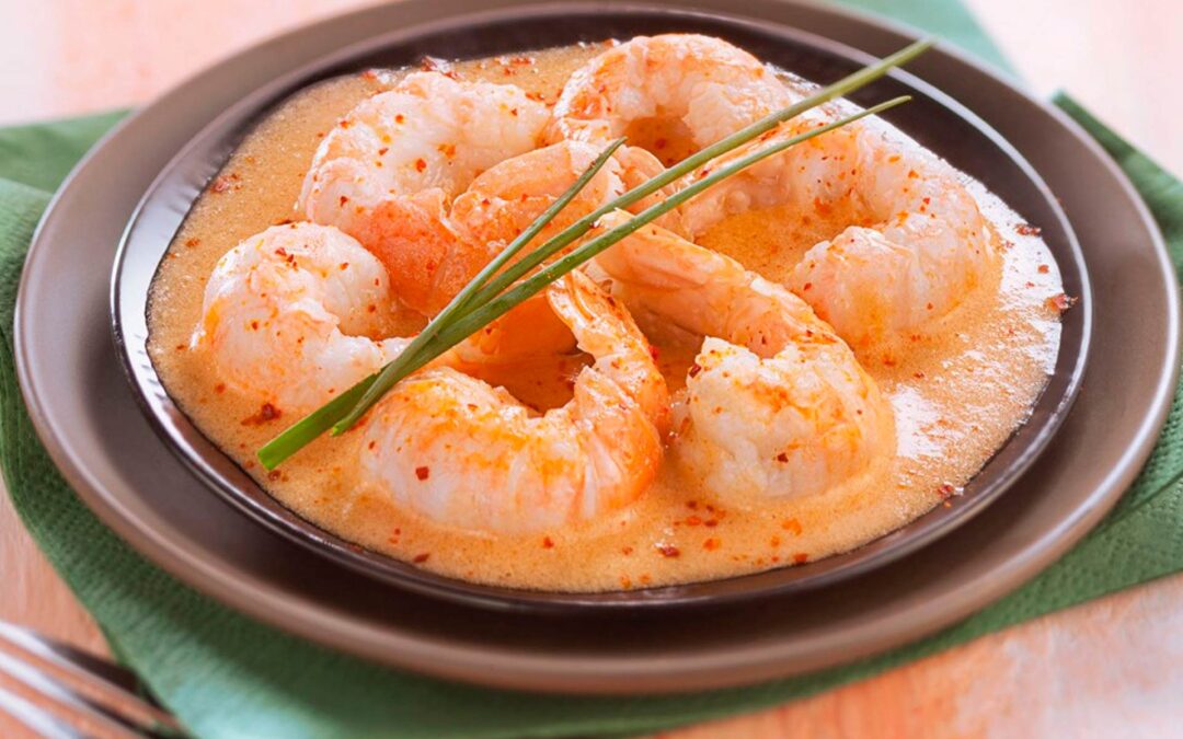 Receta de langostinos con cava