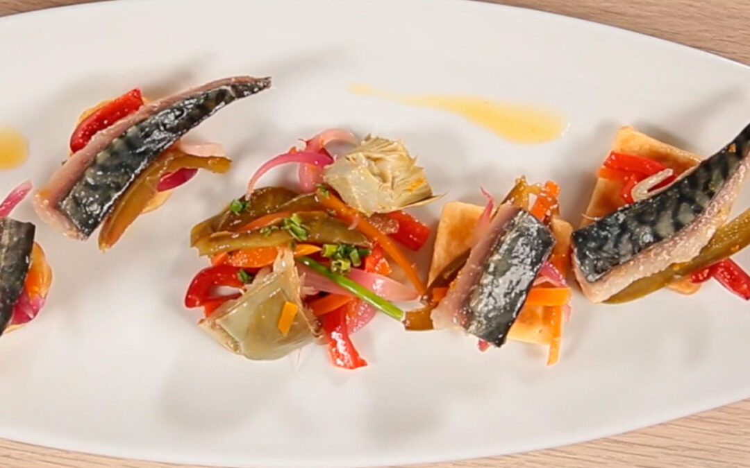 Receta de montaditos de caballa en escabeche
