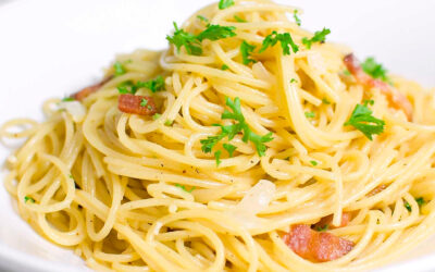 Receta de pasta con salsa de Gorgonzola y jamón curado