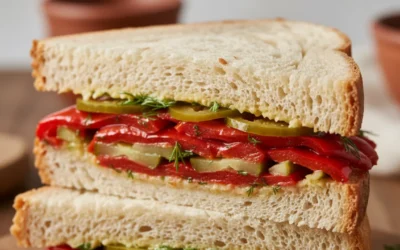 Receta de sándwich de verduras asadas saludable