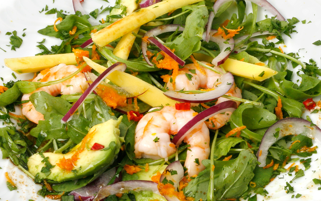 Receta de cóctel de gambas y pollo
