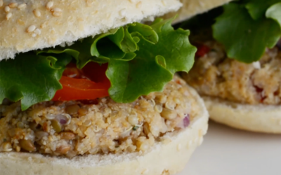 Receta saludable de hamburguesa de quinoa y lentejas