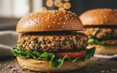 Receta saludable de hamburguesa de quinoa y lentejas