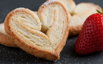 Hojaldres con forma de corazón