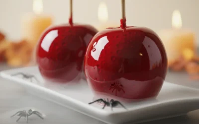 Manzanas de caramelo para Halloween