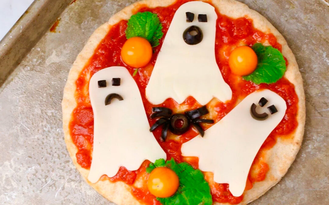 Receta de pizza para Halloween