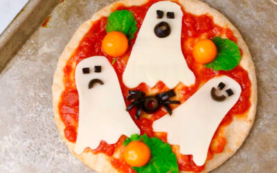 Receta de pizza para Halloween