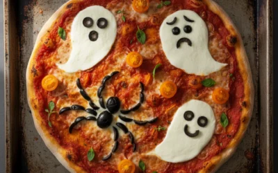 Receta de pizza para Halloween