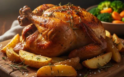 Receta de Pollo Asado con 2 cocciones