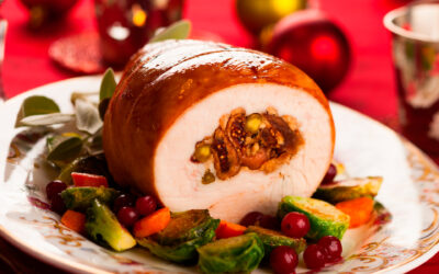 Receta de rollo de pavo relleno para Navidad