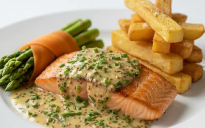 Receta de salmón al horno con salsa de yogur