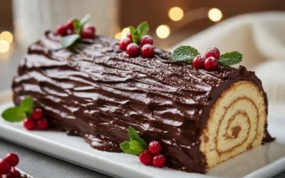 Receta de tronco de chocolate para navidad