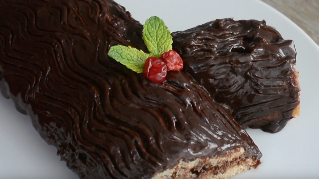 tronco de chocolate navidad