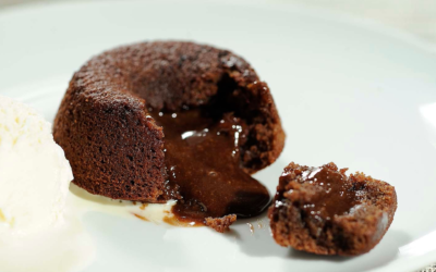 Receta de pasteles: Volcán de chocolate
