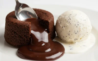 Receta de pasteles: Volcán de chocolate